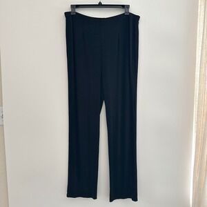 Chicos Travelers Black Stretch Pants Womens Size 3T US 16/18 Tall Slinky Pull On